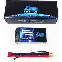 ZEEE 2S Lipo Battery 5000mah 7.4V 120C HC SHORTY With T-plug