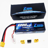 ZEEE 2S Lipo Battery 5000mah 7.4V 35C HC With Multi Plug