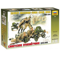 Zvezda Soviet Machine Guns W/Crew Wwii 1/35